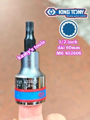 Tuýp lú đầu sao M 12 cạnh 1/2 inch Kingtony M6 M8 M10 M12 M14 402606 402608 402610 402612 402614