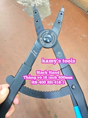 Kìm mở phe trong thẳng vô Black hand 16 inch dài 400mm HS-400 BH-418-1 mở phe đường kính 85-170mm
