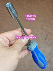 1450-10 Tua vít cán vặn ốc đầu tuýp lục giác Kingtony 10mm thân dài 125mm luôn cán 235mm