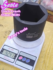 Đầu tuýp khẩu 1 inch Santa 6 cạnh thép Cr-Mo 85mm IM385
