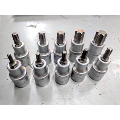 Bộ Tuýp Lú Đầu Sao 10 Cái T20-T70 Đầu Vuông 12.7mm, Bộ Tuýp Chữ T, Bộ Tuýp Sao