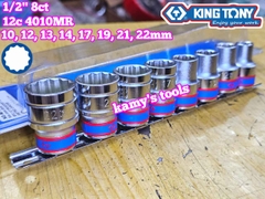 Bộ tuýp khẩu 1/2 inch Kingtony 8 chi tiết 10-22mm 6 cạnh 4510MR 12 cạnh 4010MR
