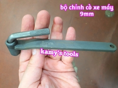 Công cụ chỉnh cò xe máy 2 trong 1 cán dẹt thép đen size vặn đai ốc 9mm, cây chình cò xe máy