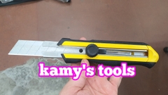 Dao rọc cáp cán nhựa cao su 7 inch 180mm rộng 25mm Stanley model STHT10425-8 và lưỡi dao rọc giấy stanley 25mm 0-11-325