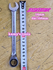 Cờ lê vòng miệng tự động Action có lẫy đảo chiều 8mm 10mm 12mm 13mm 14mm 17mm 19mm