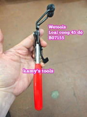 Kìm bóp cổ dê ống bóp kẹp tháo mở quai nhê cổ dê ống nhiên liệu ống nước xe ô tô loại cong 45 độ Wetools B07155