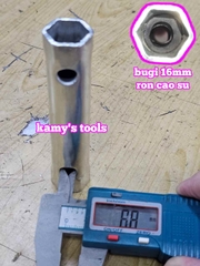 Cây cần tuýp điếu mở bugi 2 đầu 16mm có ron cao su Wetools WT-201616