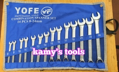 Bộ cờ lê vòng miệng Yofe 14 cây 8mm-24mm