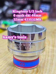 Đầu tuýp trắng ngắn 1/2 inch Kingtony 6 cạnh 28mm 29mm 30mm 32mm 433529MR 433529MR 433530MR 433532MR