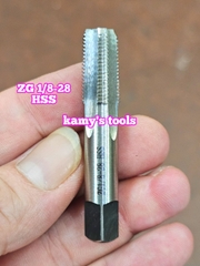 Taro ống rắc co 9.6mm răng côn HSS Shanghai ZG1/8-28 và Z1/8-27