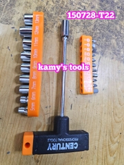 Bộ tuýp đa năng chữ T 22 món Century 150728-T22, bộ tuýp vít