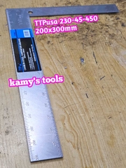 Thước ke vuông 200x300mm thép TTPusa 230-45-450, ê ke đo góc vuông