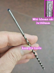 Mũi khoan sắt 3mm dài 160mm 3x160mm Wetools WT-231603