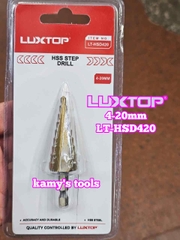 Mũi khoan tháp chuôi lục giác 4-20mm Luxtop LT-HSD420