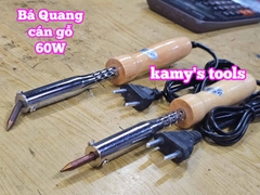 Mỏ hàn chì cán gỗ Bá Quang 60W loại cong và loại thẳng BQ-60GC BQ-60GT