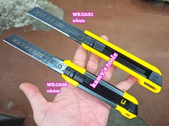 Dao rọc giấy dao rọc cáp lưỡi thép SK-5 bản 18mm dài 163mm Wasaki WRG682 và WR686