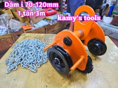 1 tấn 3m Rùa kéo pa lăng Nitto chạy dầm I 70mm-120mm GCL-1