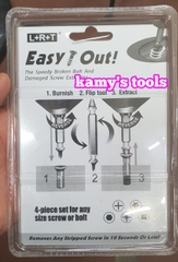 Bộ 4 mũi khoan hai mặt dùng để tháo gỡ bu lông ốc vít bị hư nhanh chóng tiện dụng thép vàng cao cấp LRT