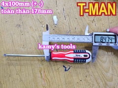 Tua vít 2 đầu bake dẹp T-MAN 4mm dài 100mm 150mm 4x100mm 4x150mm TMAN-6612-4B100 TMAN-6612-4B150