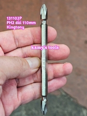 Mũi bắn vít bake 2 đầu PH2 dài 110mm Kingtony 131102P