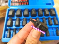 Bộ tuýp khẩu tháo mở lấy ốc hỏng trờn ren ốc vít gãy 25 chi tiết kamytools