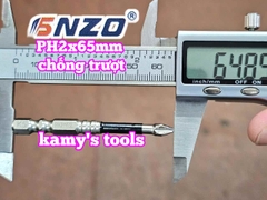 Đầu mũi bắn vít bake PH2 dài 65mm chống trượt SNZO SO-52206 (bán lẻ 1 cây)