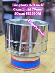 Đầu tuýp khẩu 3/4 inch 6 cạnh trắng Kingtony 45mm 46mm 48mm 50mm 633545M 633546M 633548M 633550M