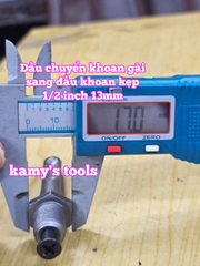 Đầu chuyển khoan bê tông khớp nối SDS Plus chuyển khoan gài sang kẹp đuôi 4 rãnh 1/2 inch 13mm Wetools WT-SDS-1264