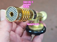 Đèn khò ga bằng đồng nguyên khối cao cấp có núm điều chỉnh nhiệt độ 1300 độ C loại nhỏ và loại lớn kamytools