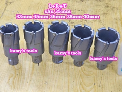 Mũi khoan từ có hợp kim L+R+T dài 35mm cỡ 32mm 35mm 36mm 38mm 40mm