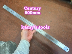 Thước lá inox Century 600mm (60cm) 2 hệ inch và mét bản 30mm dày 1mm