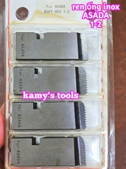 1-2 inch Dao tiện ren ống INOX Asada Ksu Piset hiệu Unir BSPT