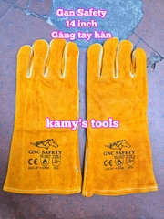 Găng tay hàn chất liệu da lộn GNC Safety 14 inch