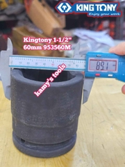 Đầu tuýp khẩu 60mm lỗ 1-1/2 inch (1.5 inch) 6 cạnh Kingtony 953560M