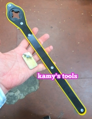 Tay quay đội xếp kích xếp kích chữ A, tay quay tự động bánh cóc đảo chiều dài 34cm và bộ chuyển đổi kamytools