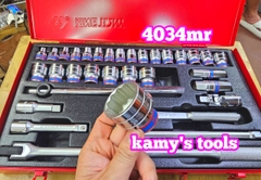 4034MR bộ tuýp 1/2 inch 12 cạnh Kingtony 33 chi tiết hệ mét 8mm-30mm
