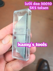Hộp 10 Lưỡi dao thép SK5 TOLSEN mdoel 30010