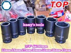 Đầu tuýp 3/4 inch Top 6 cạnh 22mm 24mm 27mm 30mm 32mm 36mm 41mm LU-DTD22 LU-DTD24 LU-DTD27 LU-DTD30 LU-DTD32 LU-DTD36 LU-DTD41