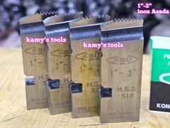 Dao tiện ren ống inox HSS BSPT Asada Piset Ksu hiệu KSU 1-2 inch ren ống 34-60mm
