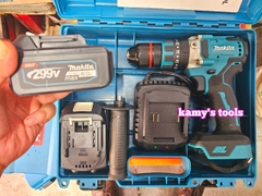 Máy khoan pin bắn vít không chổi than Makita đầu khoan tự động autolock 13mm loại 2