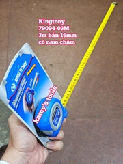 Thước cuộn thép 3m bản 16mm Kingtony model 79094-03M tự động khóa