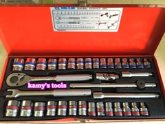 Bộ tuýp 3/8 inch Kingtony 3036CR 12 cạnh 36 chi tiết hệ inch và hệ mét