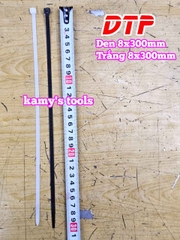 Dây rút dây thít nhựa màu đen trắng 8x300mm DTP-B50300 DTP-W50300 (1 bịch/100 sợi)