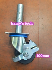 Bánh xe giàn giáo có khóa bánh cao su đặc 4 inch 100mm xoay 360 độ