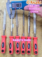 Bộ dũa giũa kim cương mini 6 cây Asaki AK-3903 cỡ 5mm 5x180mm