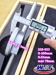 Đồng hồ so 0-100mm sai số 0.01mm WMT model 216-013 mặt 78mm thân thép cao cấp nặng 512g