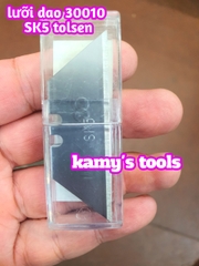 Hộp 10 Lưỡi dao thép SK5 TOLSEN mdoel 30010