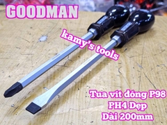 Tua vít đóng Goodman bake PH4 dẹp 12mm dài 200mm P98+12x200 P98-12x200