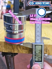 Đầu tuýp 1 inch trắng 36mm 38mm 41mm 46mm Kingtony 833036M 833038M 833041M 833046M 833050M