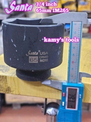 Đầu tuýp 3/4 inch thép đen 6 cạnh Cr-mo Santa 60mm 65mm 70mm IM260 IM265 IM270